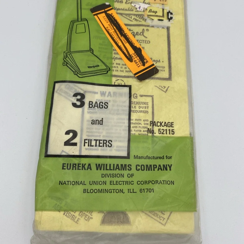 Eureka Vacuum‎ Bags Style T Genuine Nos VTG 3 Bags 2 Filters 210 Series